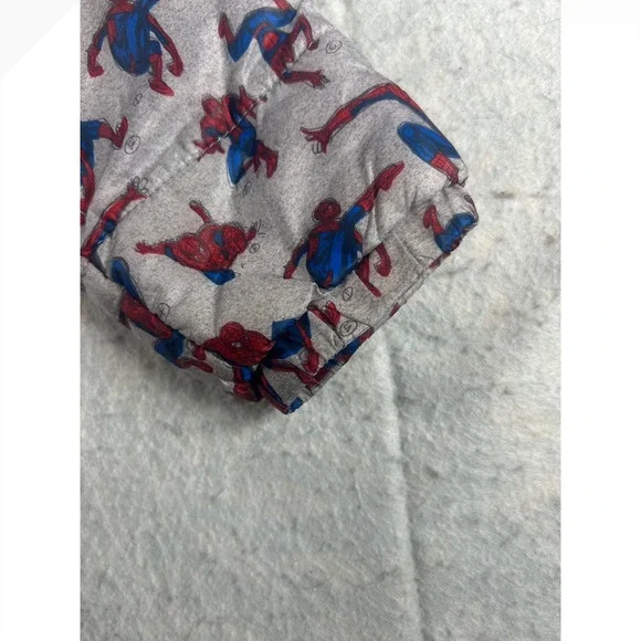 Kids‎ Disney Marvel Spiderman Puffer Jacket S 3T Blue Red All Over Print Winter - Picture 7 of 8